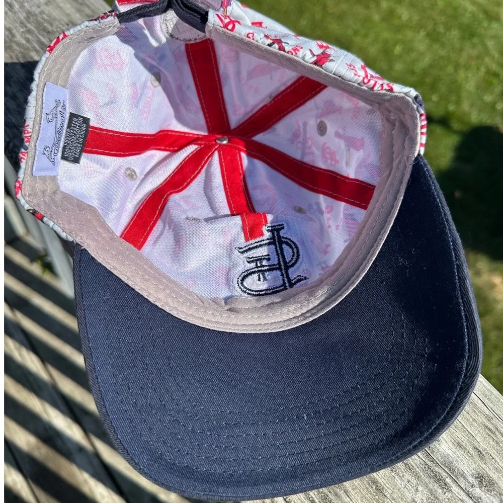 St Louis Cardinals MLB Baseball Hat All Over Print Strapback Navy Blue Gray Cap